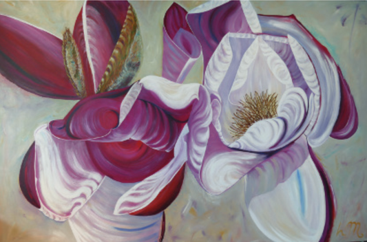 Magnolias Violet Large